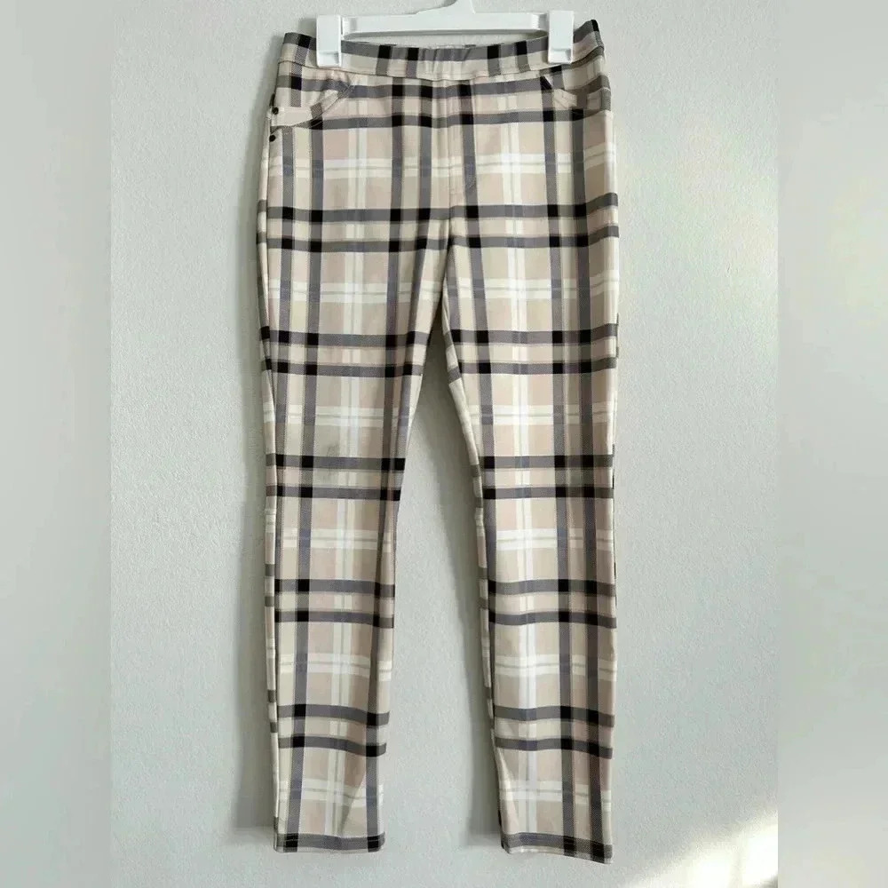 Sanctuary Cream White and Black Plaid Pants | sz medium